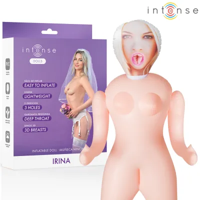 Intense dolls - irina muñeca hinchable con tres orificios