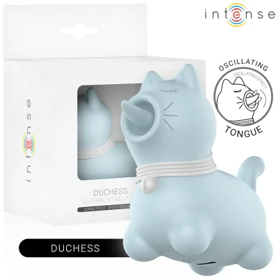 Intense - stimulateur duchesse avec langue rotative 360º bleu