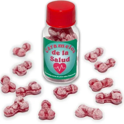 12 health candies penis shape STRAWBERRY/CHERRY