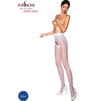 Passion - tiopen 006 white tights 3/4 30 den