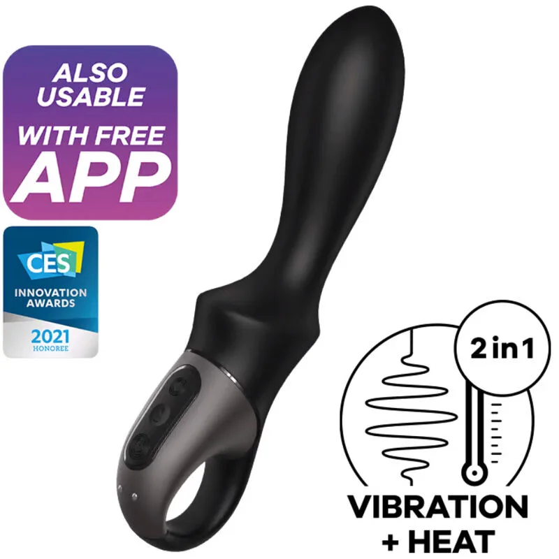 Satisfyer - application vibrateur anal heat climax noir
