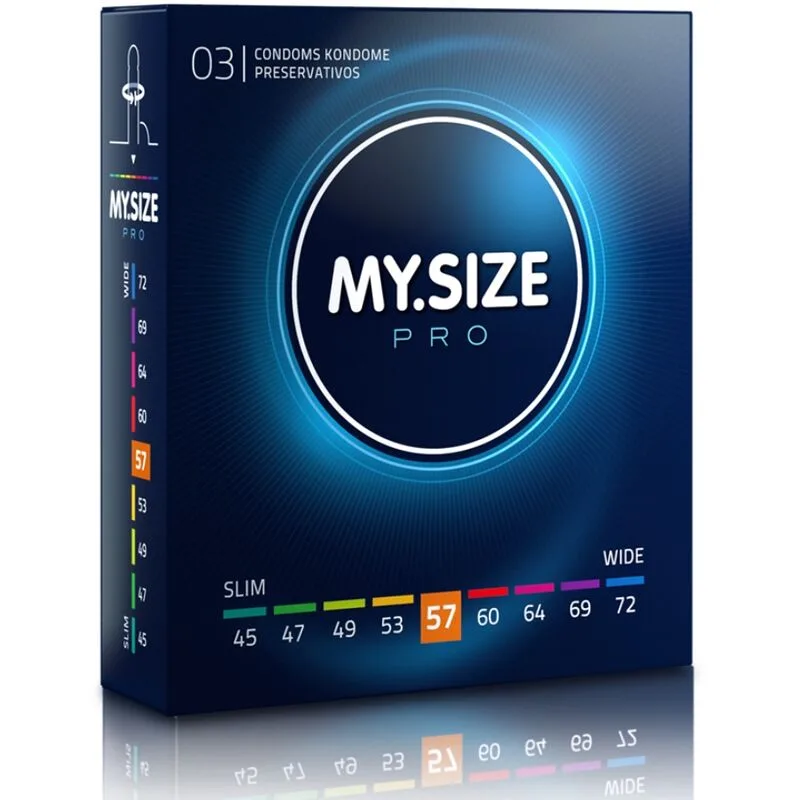 My size - pro préservatifs 57 mm 3 unités