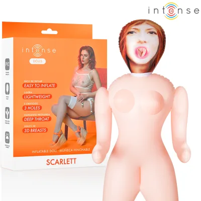 Intense dolls - scarlett muñeca hinchable con tres orificios