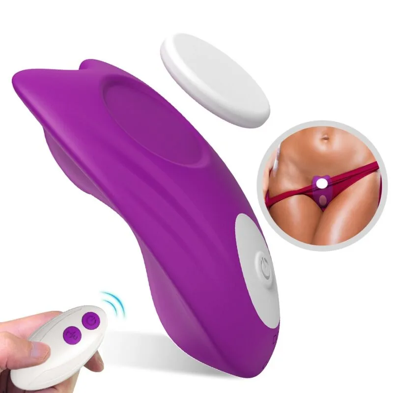 Armony - culotte portable papillon vibrateur télécommande violet