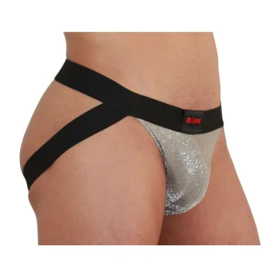 001 jock shiny beige / black XL
