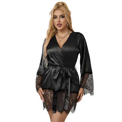 Subblime - 953805 elegant lace pajamas + thong black L/XL