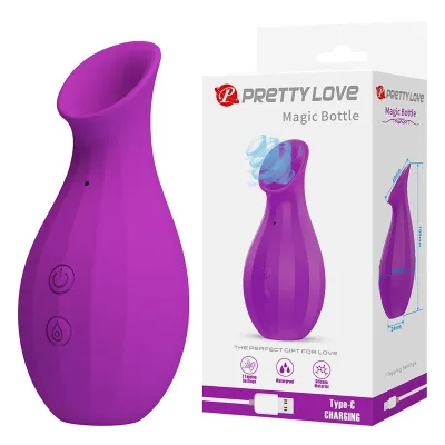 Pretty love - bouteille magique stimulateur clitorial à succion rechargeable violette
