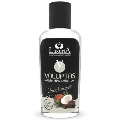 Voluptas gel de massage comestible effet chauffant - noix de coco et crème 100 ml