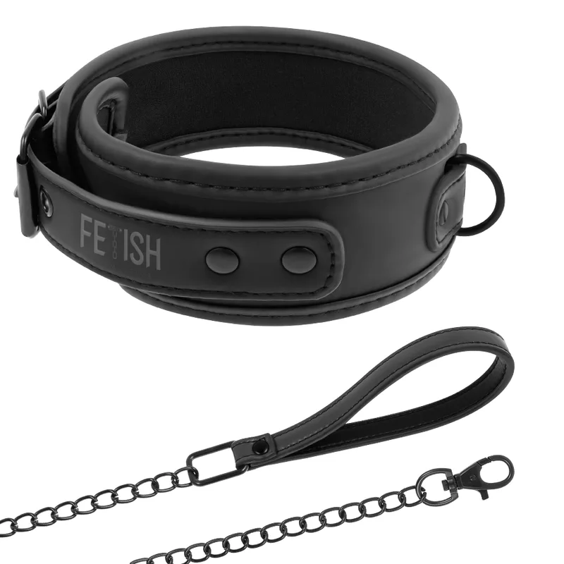 Fetish submissive - noprene lining chain necklace