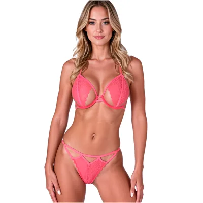 Passion - resilque bh + trinset tomaat rood L/XL