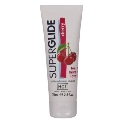 Superglide lubrifiant comestible à base d'eau cerise 75 ml