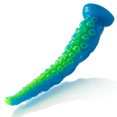Scylla dildo tentáculo fino fluorescente tamaño grande