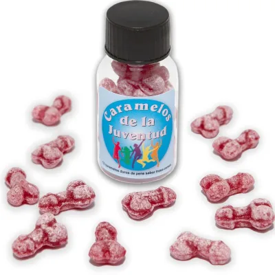 12 youth candies penis shape STRAWBERRY/CHERRY