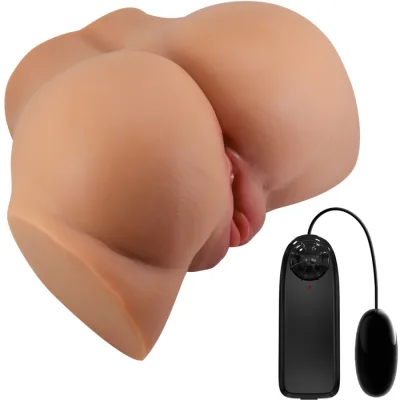 Emilia ass vibrator mit realistischer vagina und anus-fleisch-fernbedienung