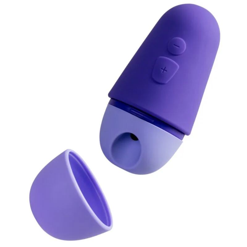 Stimulateur clitorial gratuit avec couvercle, 10 niveaux, rechargeable, violet