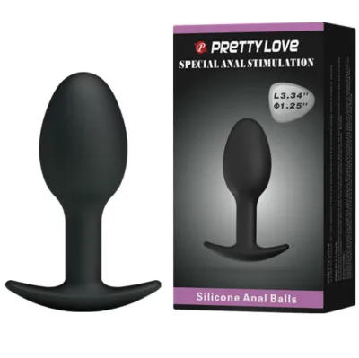 Pretty love - plug anal en silicone 6.5 cm noir