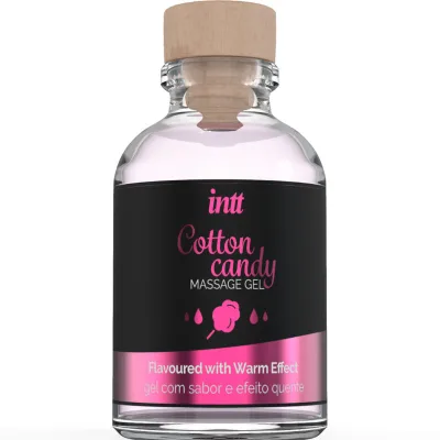Gel da massaggio al gusto di candy cotone con effetto riscaldante