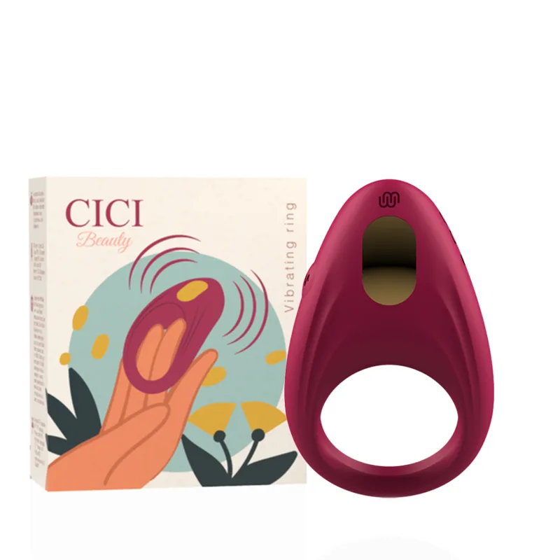 Anneau vibrant en silicone premium