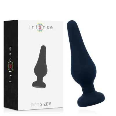 Intense - anal plug pipo S black silicone 9.8 cm