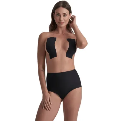 Bye-bra - dubbelzijdige tape, zwart, one-size-fits-all, 5 x 500 cm