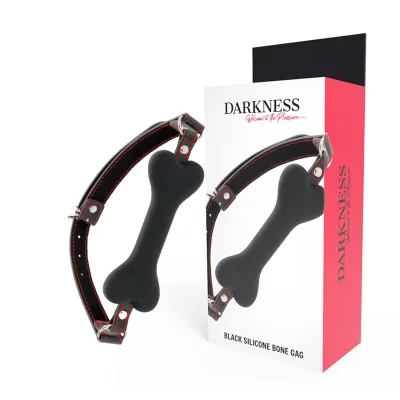 Darkness - black bone silicone gag