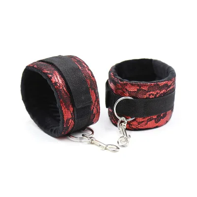 Velvet handcuffs with nylon tape