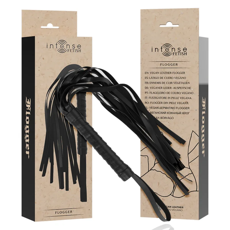 Intense - fetish flogger en cuir végétalien
