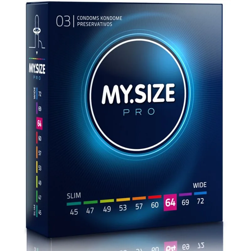 My size - pro preservatifs 64 mm 3 unites