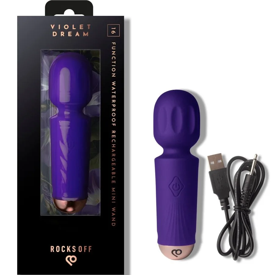Mini baguette rechargeable 16 fonctions violet dream