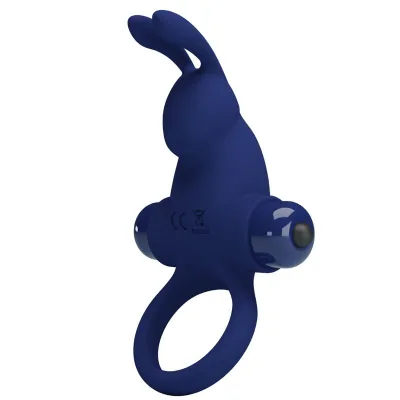 Pretty love - jiro kaninchenring mit vibration blau
