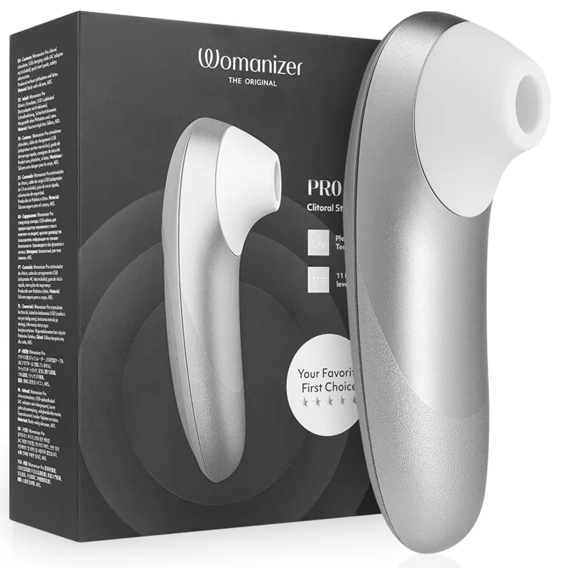 Stimulateur clitorial vibrant pro gris argenté
