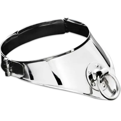 Restraint collar with ring and padlock 12.5 cm