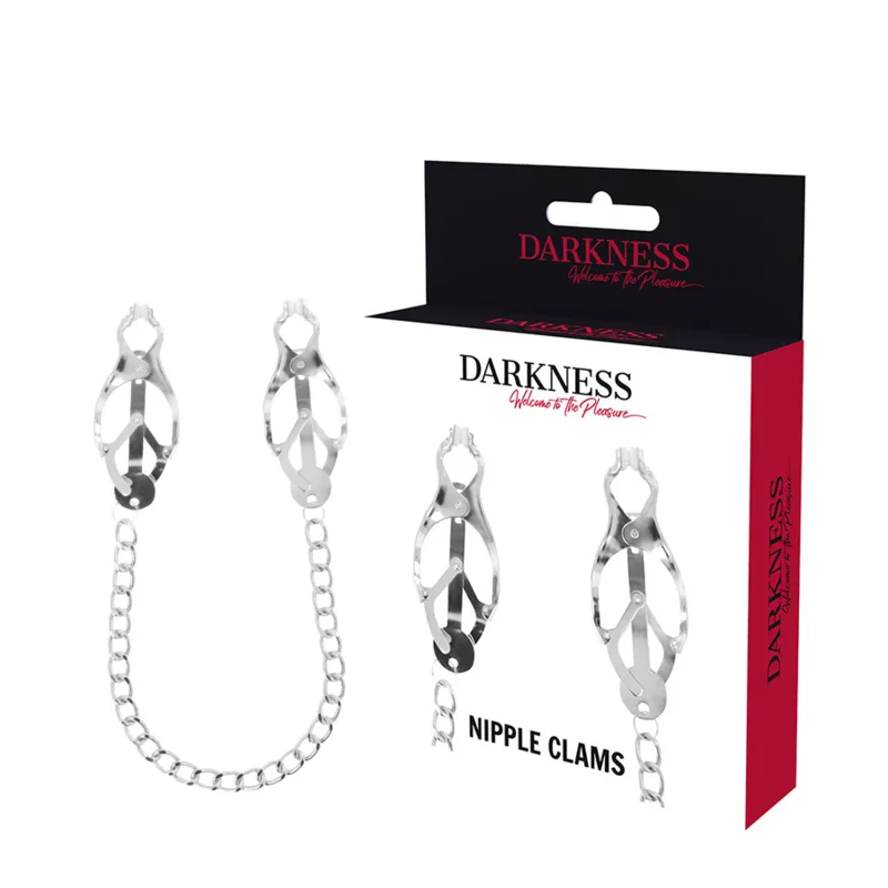 Darkness - pince metal en métal avec chaîne