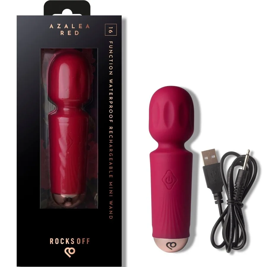 Mini baguette rechargeable 16 fonctions rouge azalée