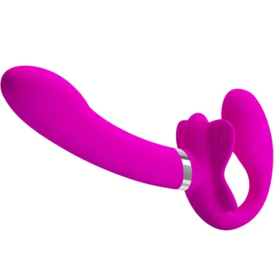 Pretty love - valerie doppel-strap-on-vibrator 12 vibrationen lila