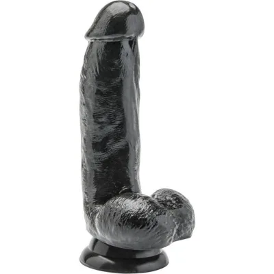 Dildo 12 cm con sfere nero