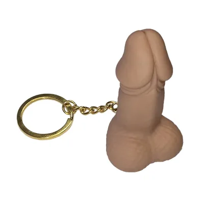 Pfeifen-schlüsselanhänger in form eines penis in hautfarbe