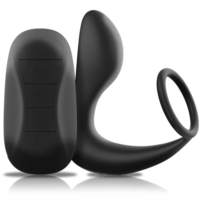 Masseur anal télécommande rechargeable silicone noir