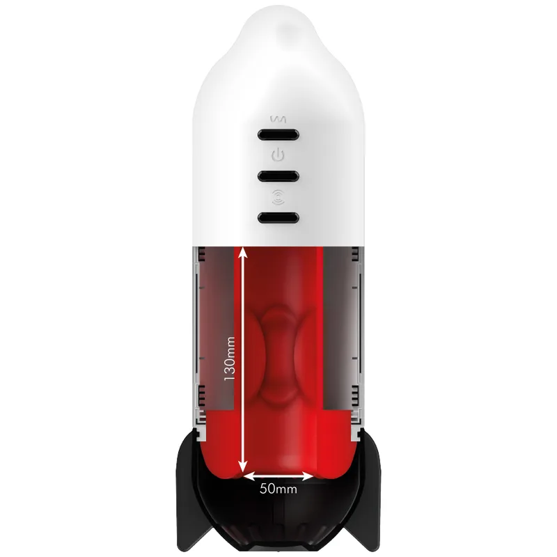 Masturbateur rocket technologie de compression douce et vibration