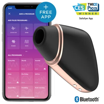 Satisfyer - love triangle air pulse stimulator & vibrator black