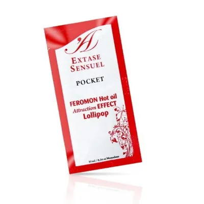 Aceite masaje efecto calor feromonas piruleta 10 ml