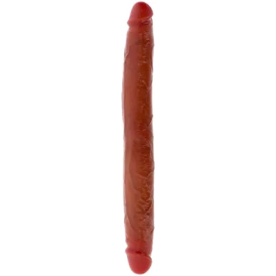 Doppelendes silikon-dildo karamell 35 cm