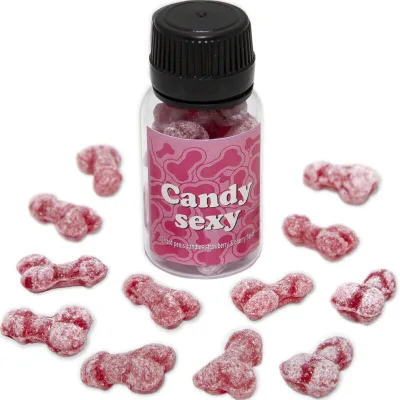 Candy sexy barattolo da 12 gomme al gusto di fragola e ciliegia