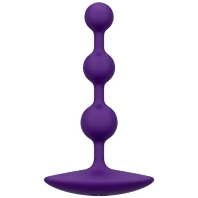 Amp perles anales en silicone flexible violettes 12,5 cm
