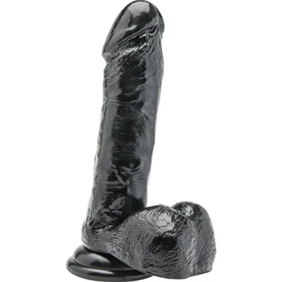 Dildo 18 cm con sfere nero
