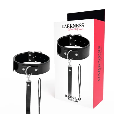 Darkness - posture necklace with leather chain