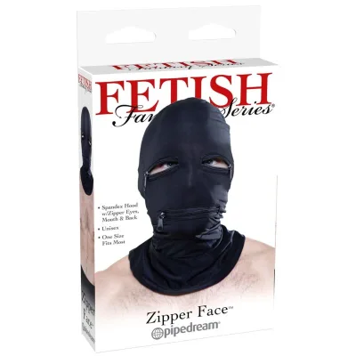 Capuche avec fermeture éclair noire
