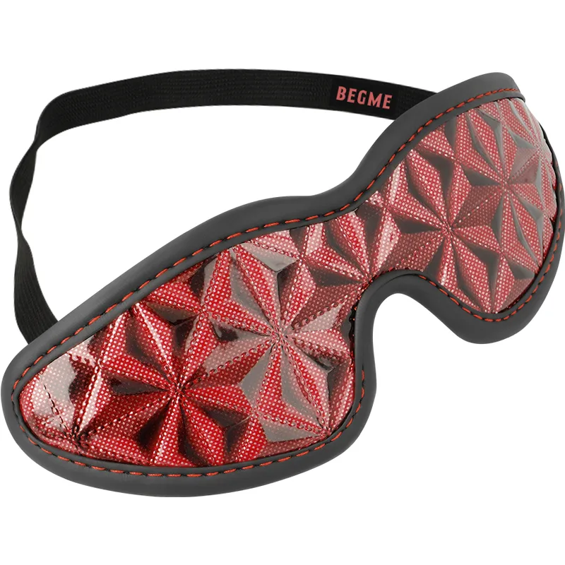 Begme - masque aveugle premium édition rouge avec doublure en néoprène