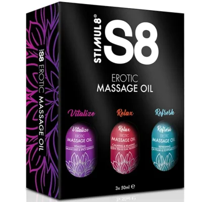 S8 massageöl box 3 x 50 ml