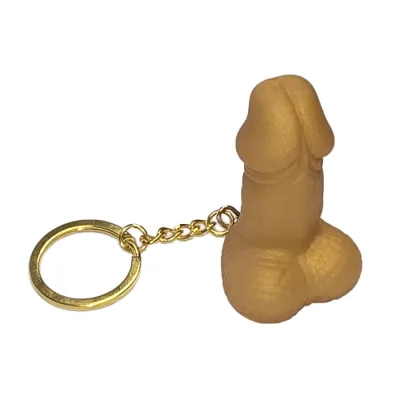 Schlüsselanhänger in penisform, goldfarbe